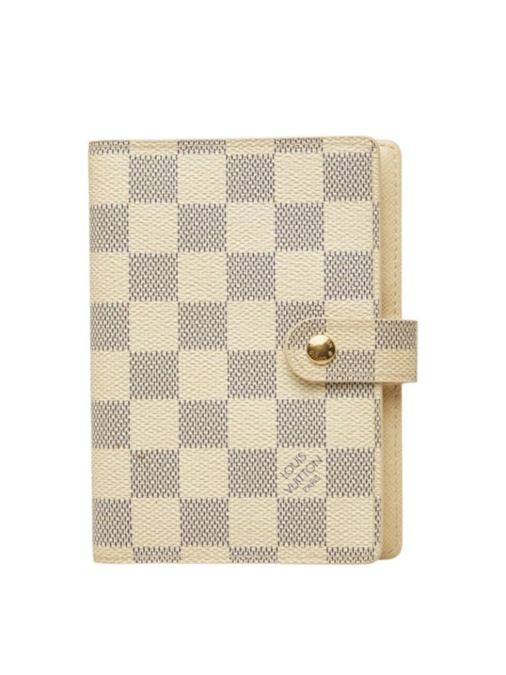 Louis Vuitton Damier Azur Agenda PM Notebook Cover White Leather